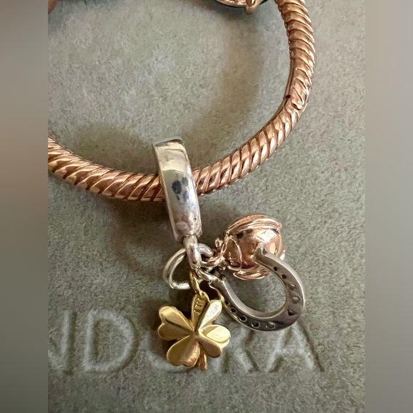 Panache Jewelry Horseshoe Clover Ladybird Hanging Charm Pandora